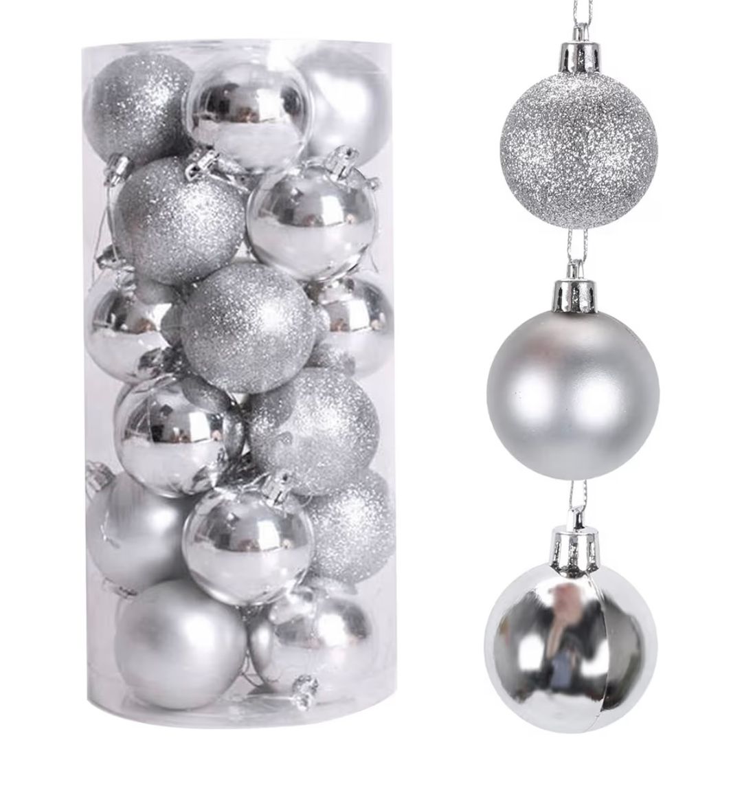Christmas Baubles Silver