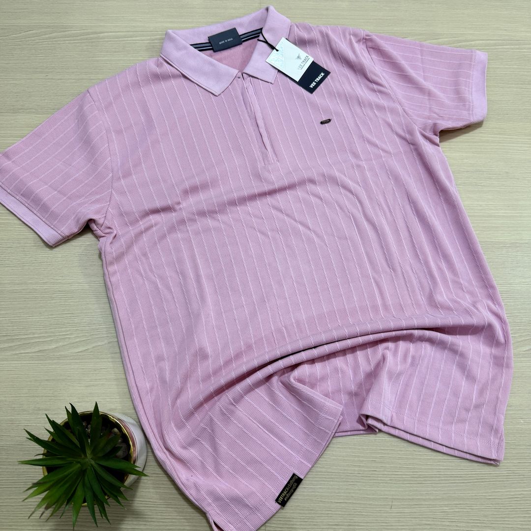 VEE TRACK ZIP COLLAR SET - BABY PINK