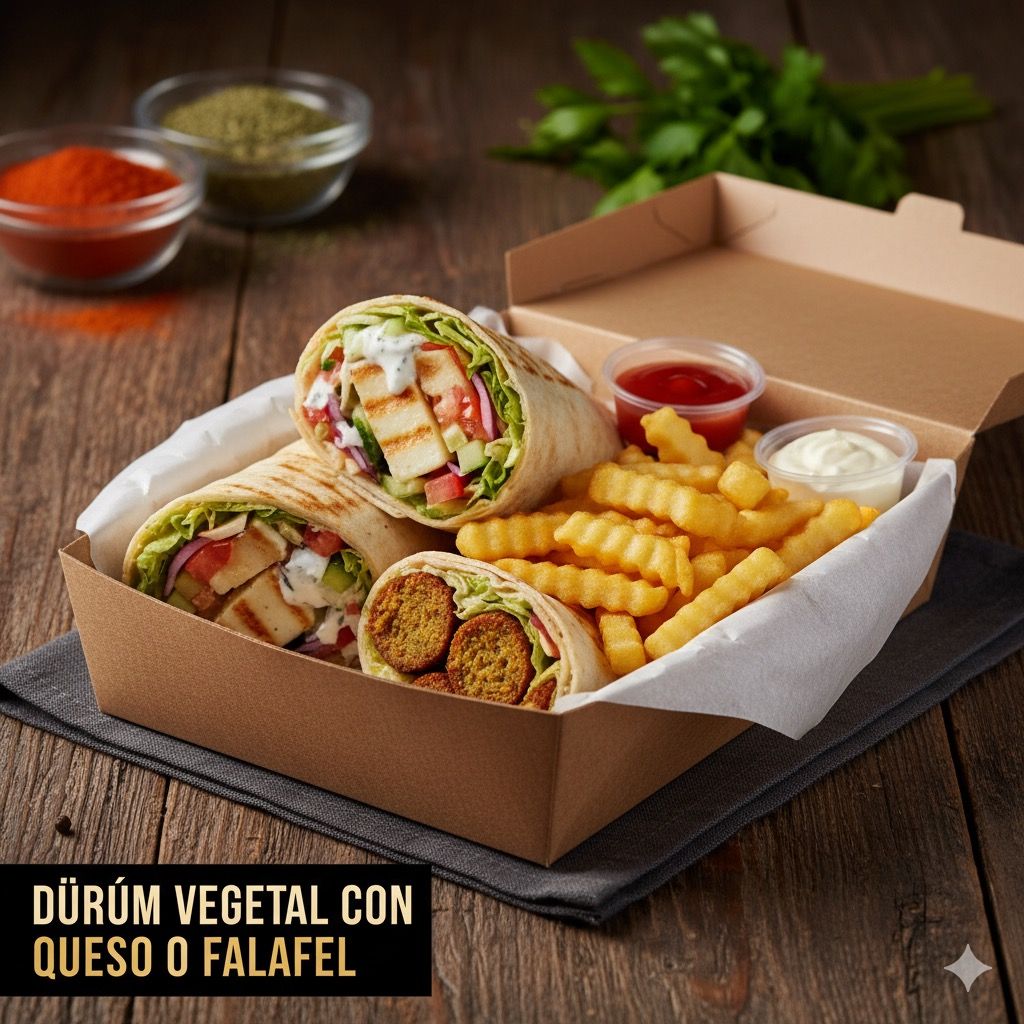 Dürüm Vegetal con queso o falafel