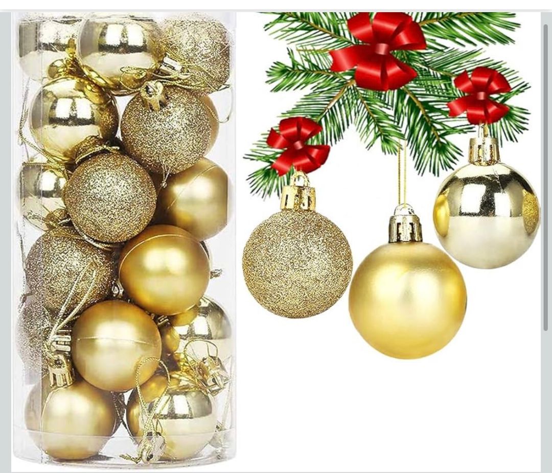 Christmas Tree Gold Baubles