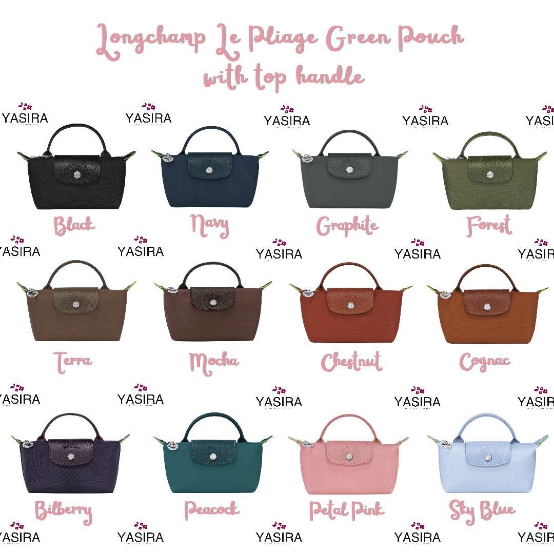 Longchamp Le Pliage Green Pouch
