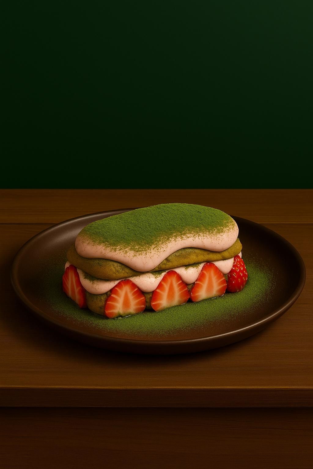Strawberry Matcha Tiramisu