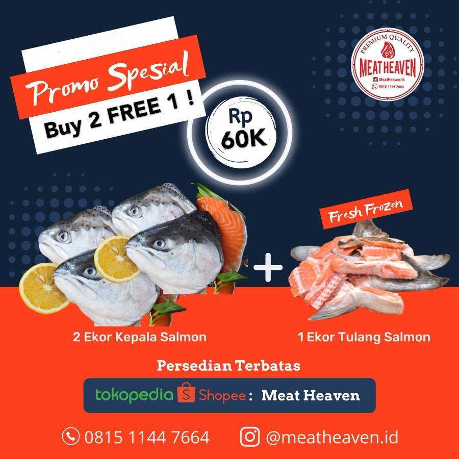 Buy 2  Kepala Salmon FREE  1 Tulang  Salmon 