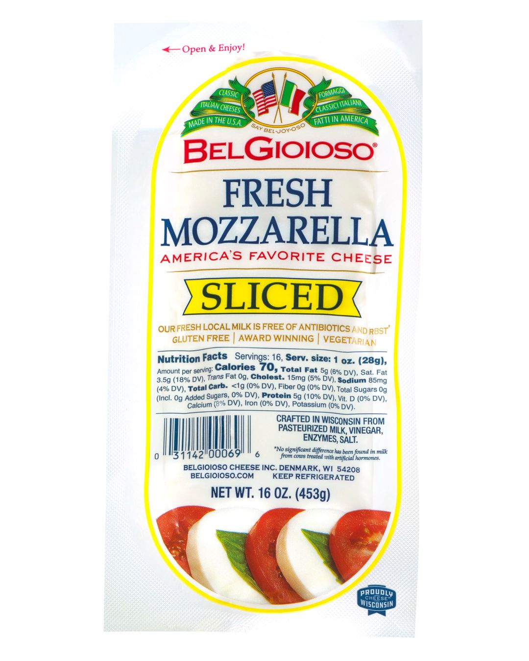 Bel Gioiosa Fresh Mozarella Slices