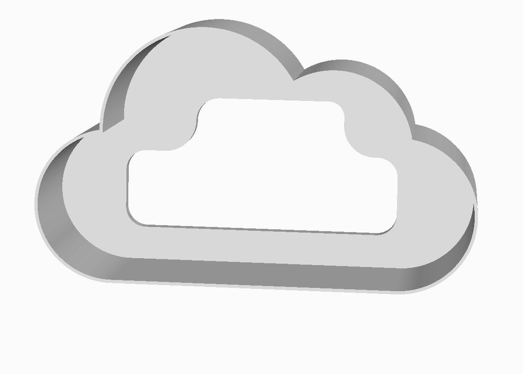 TM Cloud outline Cookie Cutter          