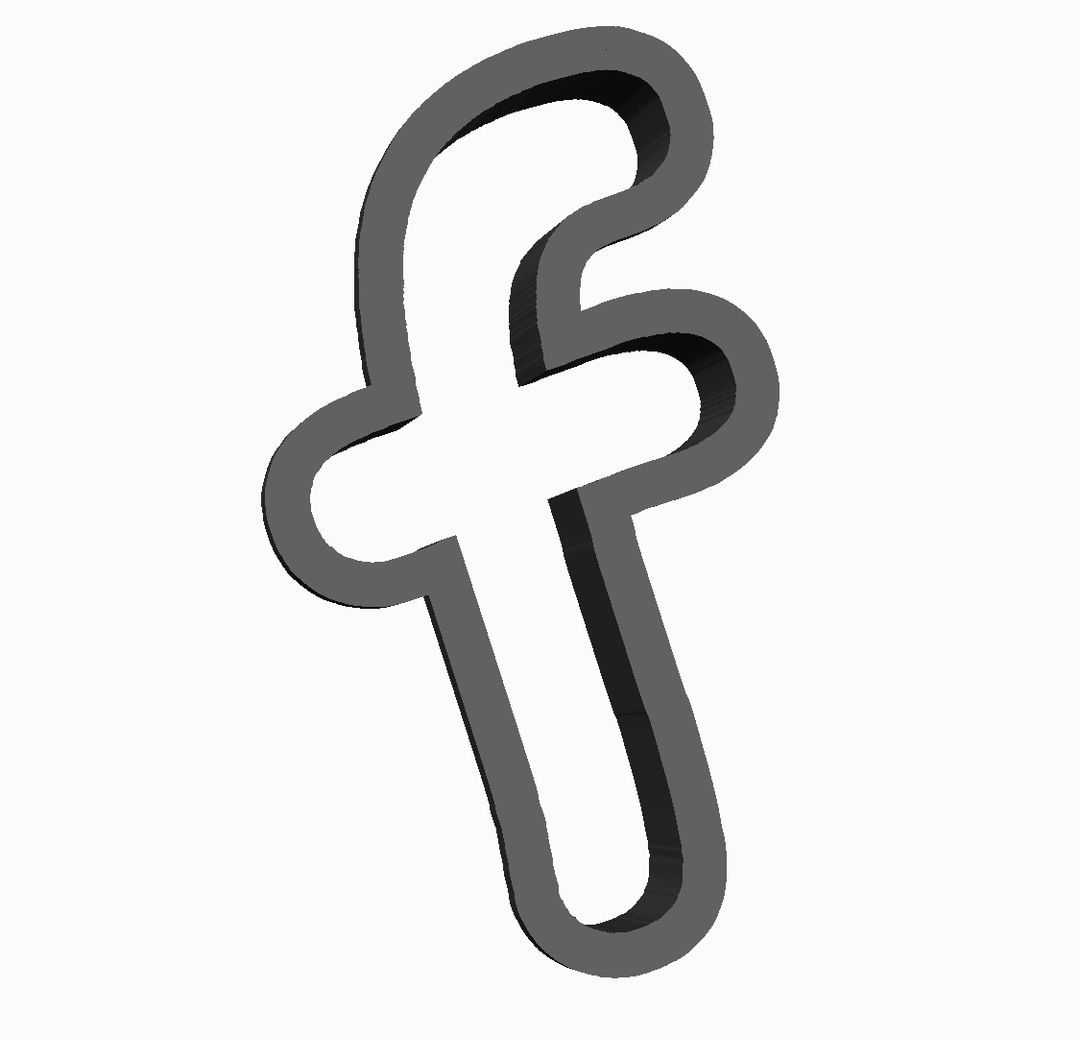f (alphabet) Cookie Cutter          