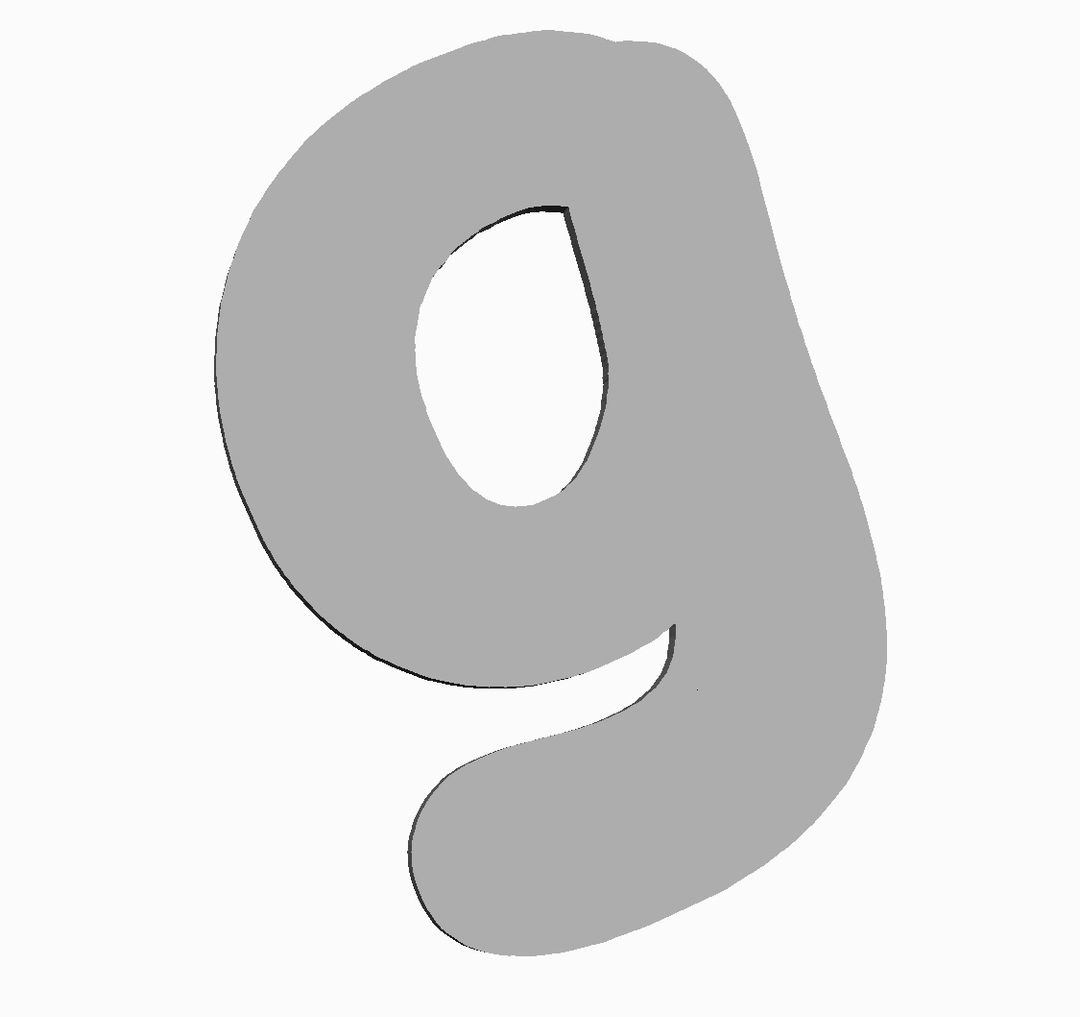 g (alphabet) Cookie Cutter          