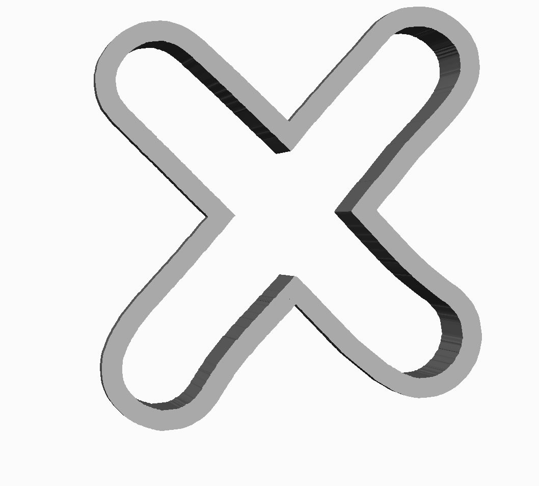 x (alphabet) Cookie Cutter                      