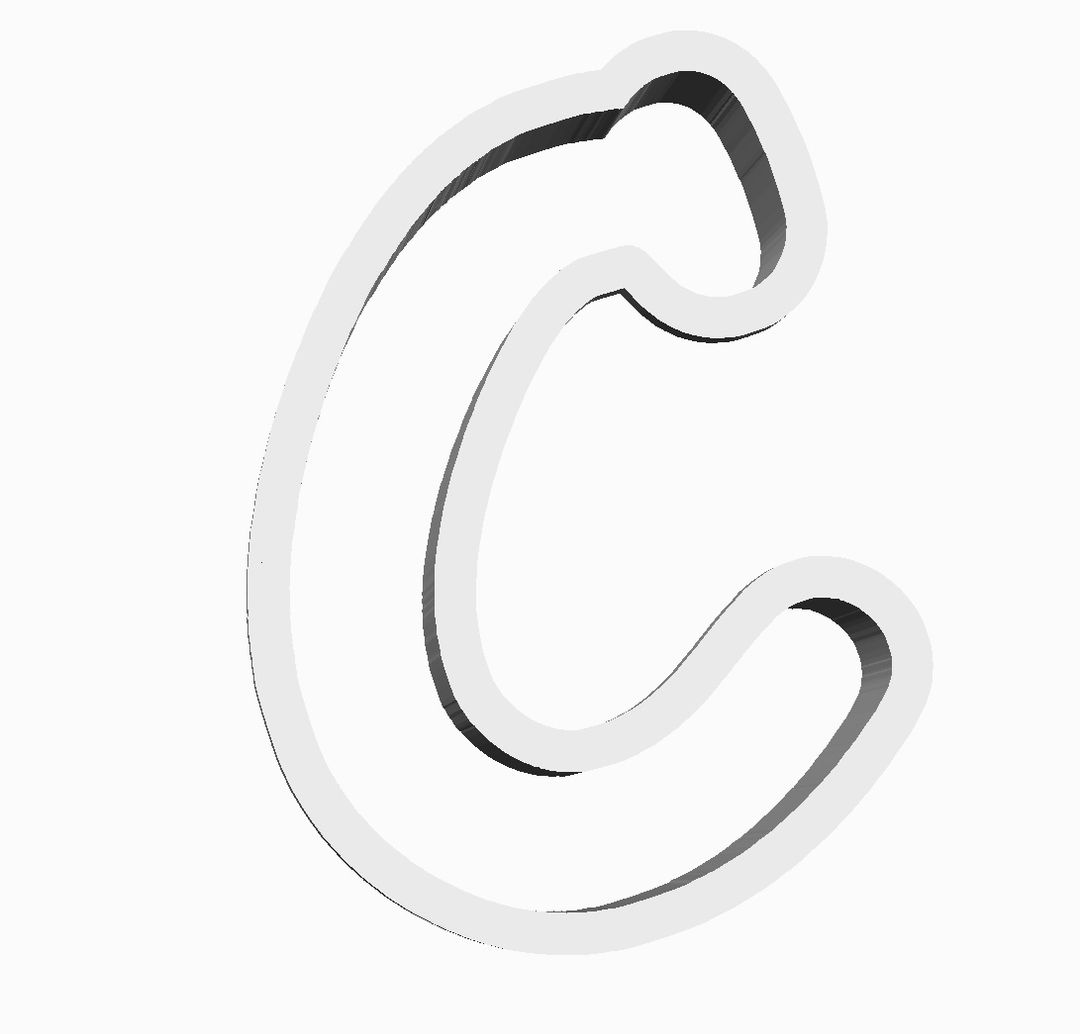C  (alphabet) Cookie Cutter                     