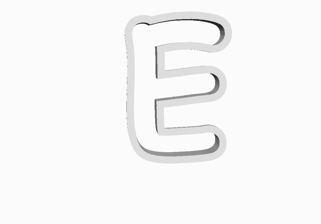 E (alphabet) Cookie Cutter                    