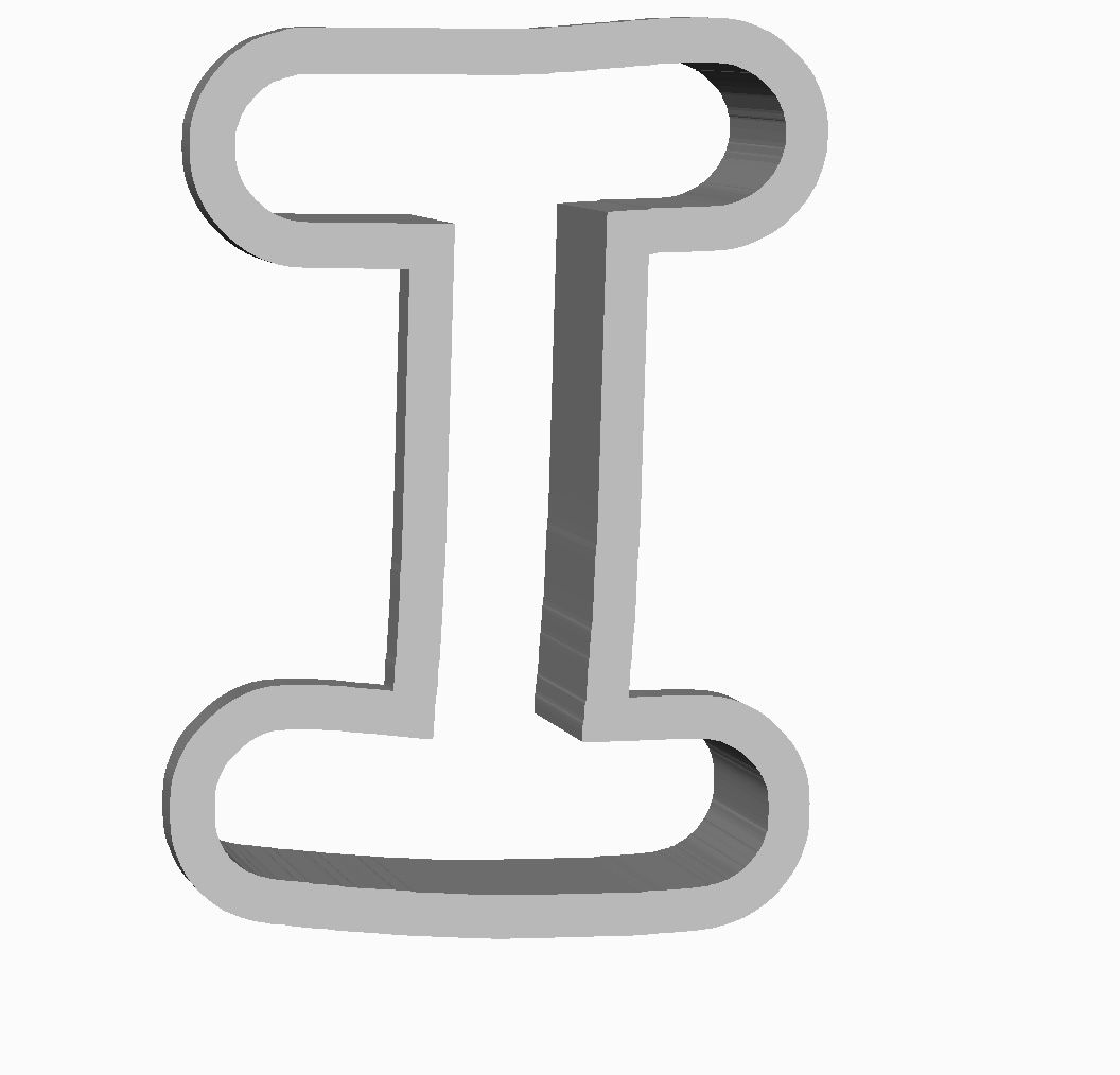 I (alphabet) Cookie Cutter                       