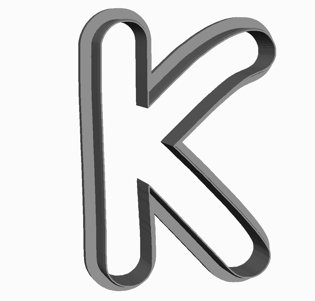 K (alphabet) Cookie Cutter                        