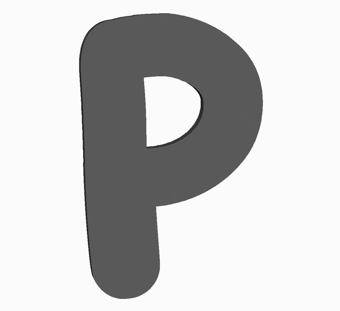 P (alphabet) Cookie Cutter                         