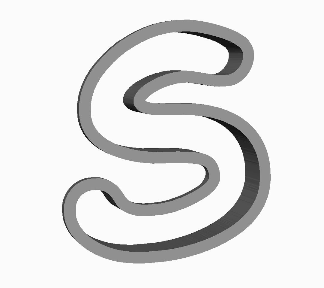 S (alphabet) Cookie Cutter                           