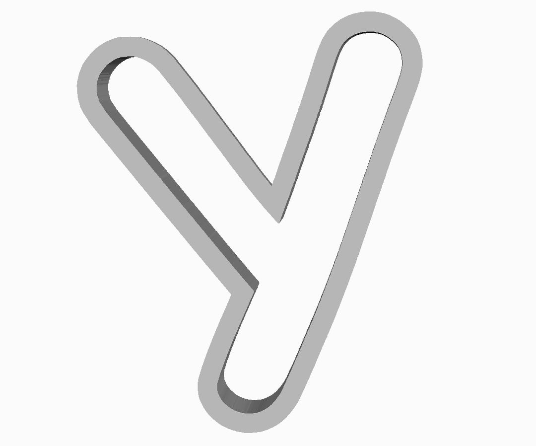 Y (alphabet) Cookie Cutter                         