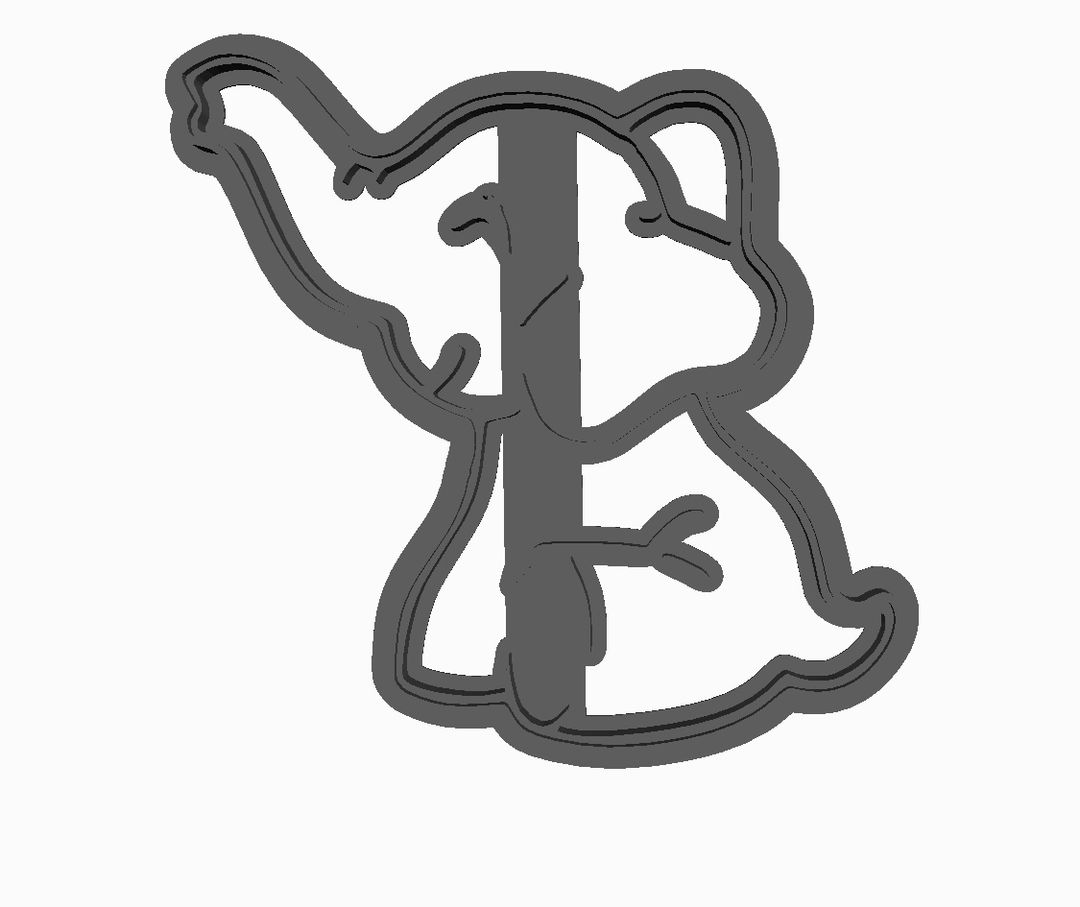 Baby Elephant outline Cookie Cutter        