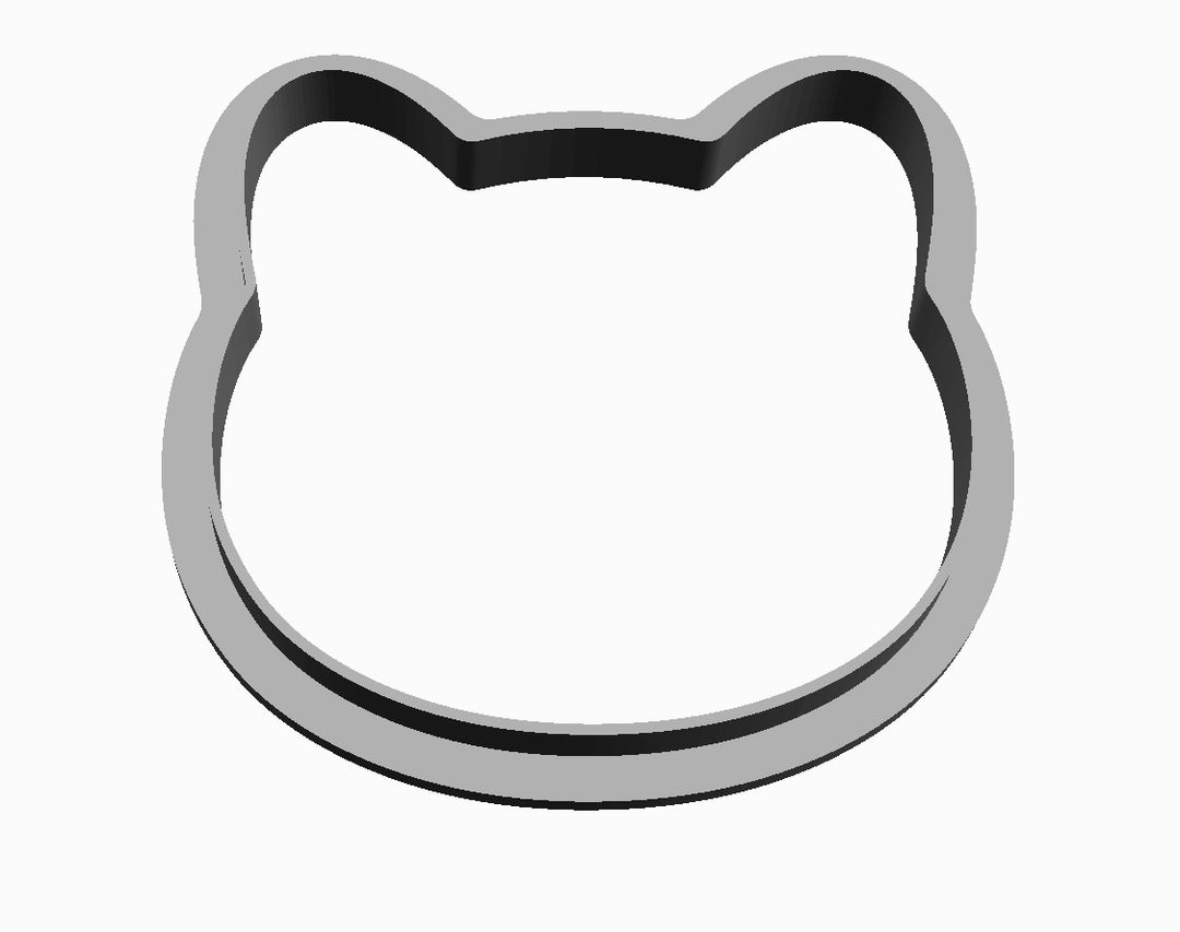 Cat face 2 in 1 Cookie Cutter     