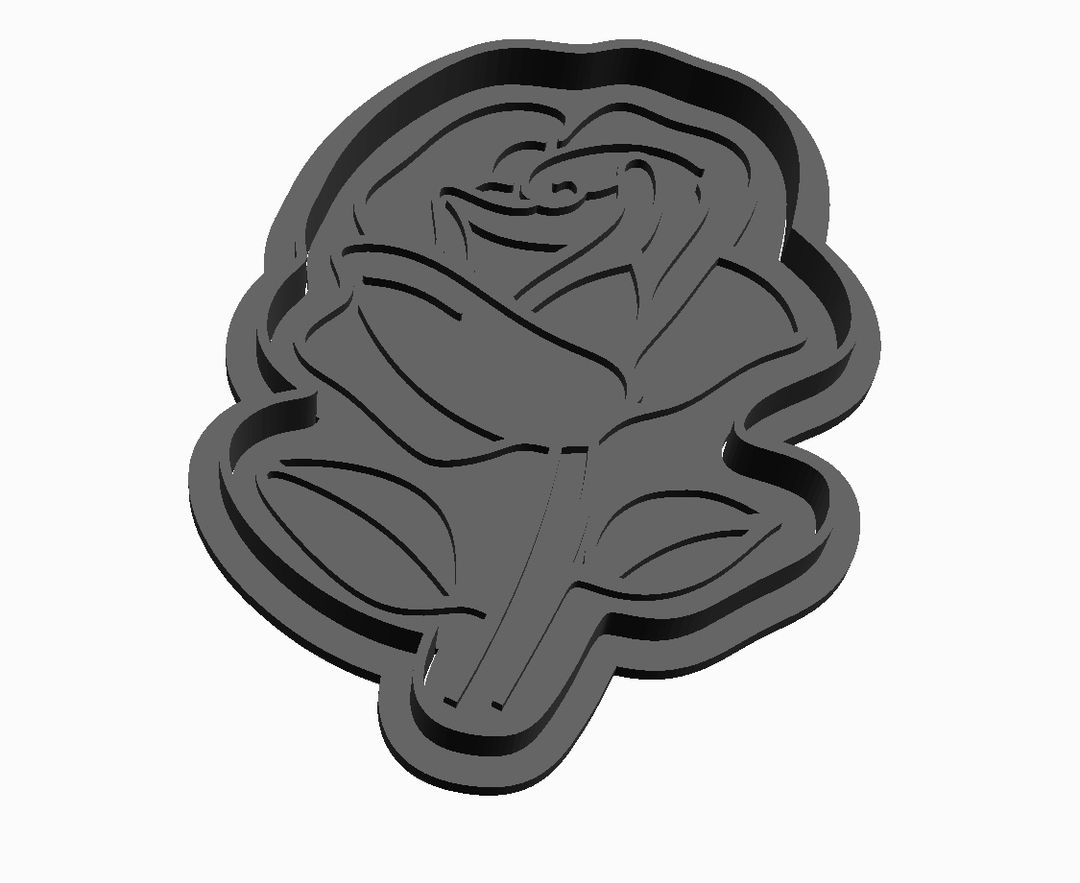 Love you Rose detail Cookie Cutter            