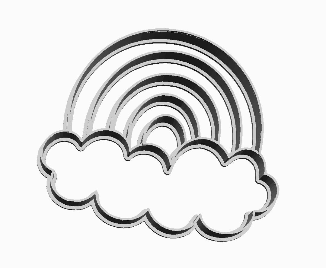 Rainbow Cloud Cookie Cutter               