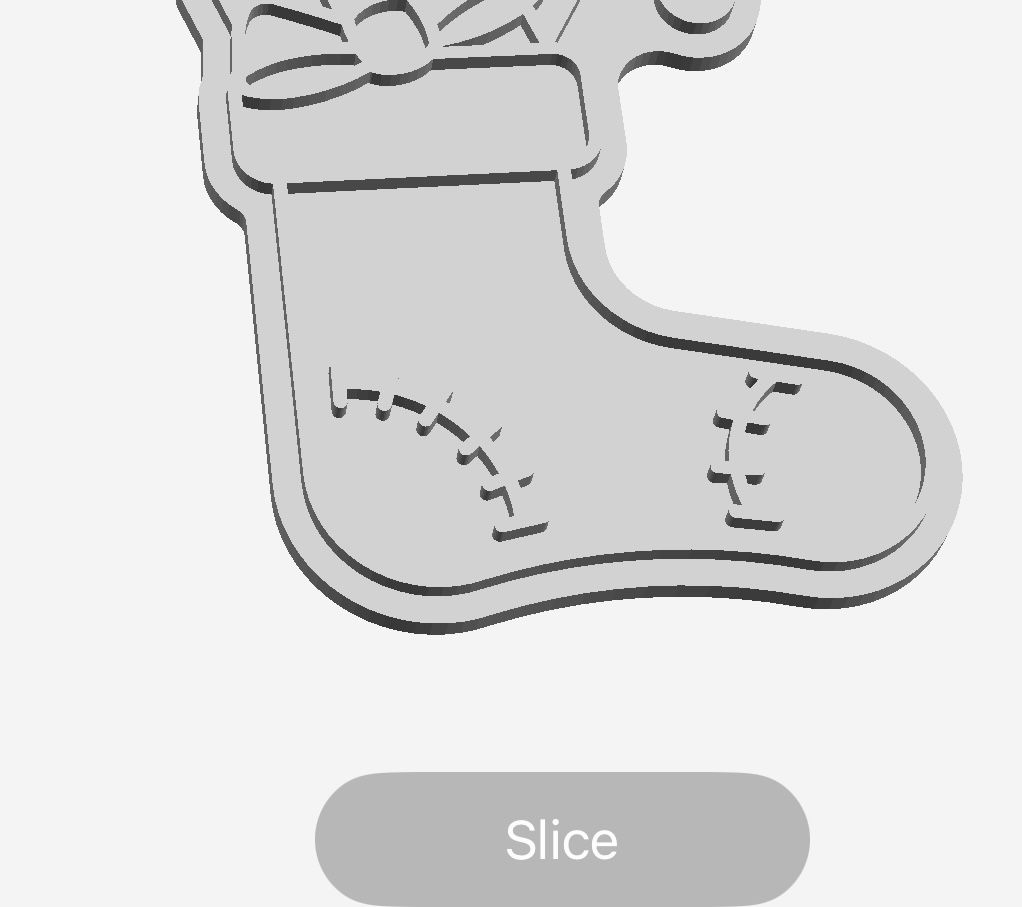 Christmas sock with detail Cookie Cutter                