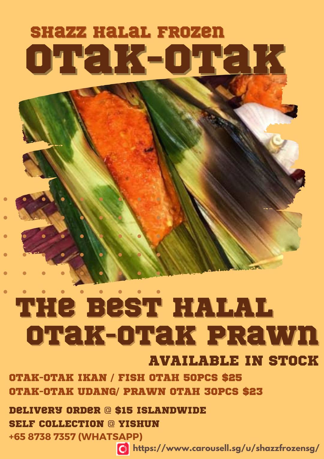 Prawn Otah / Otak-Otak Udang (30pcs)