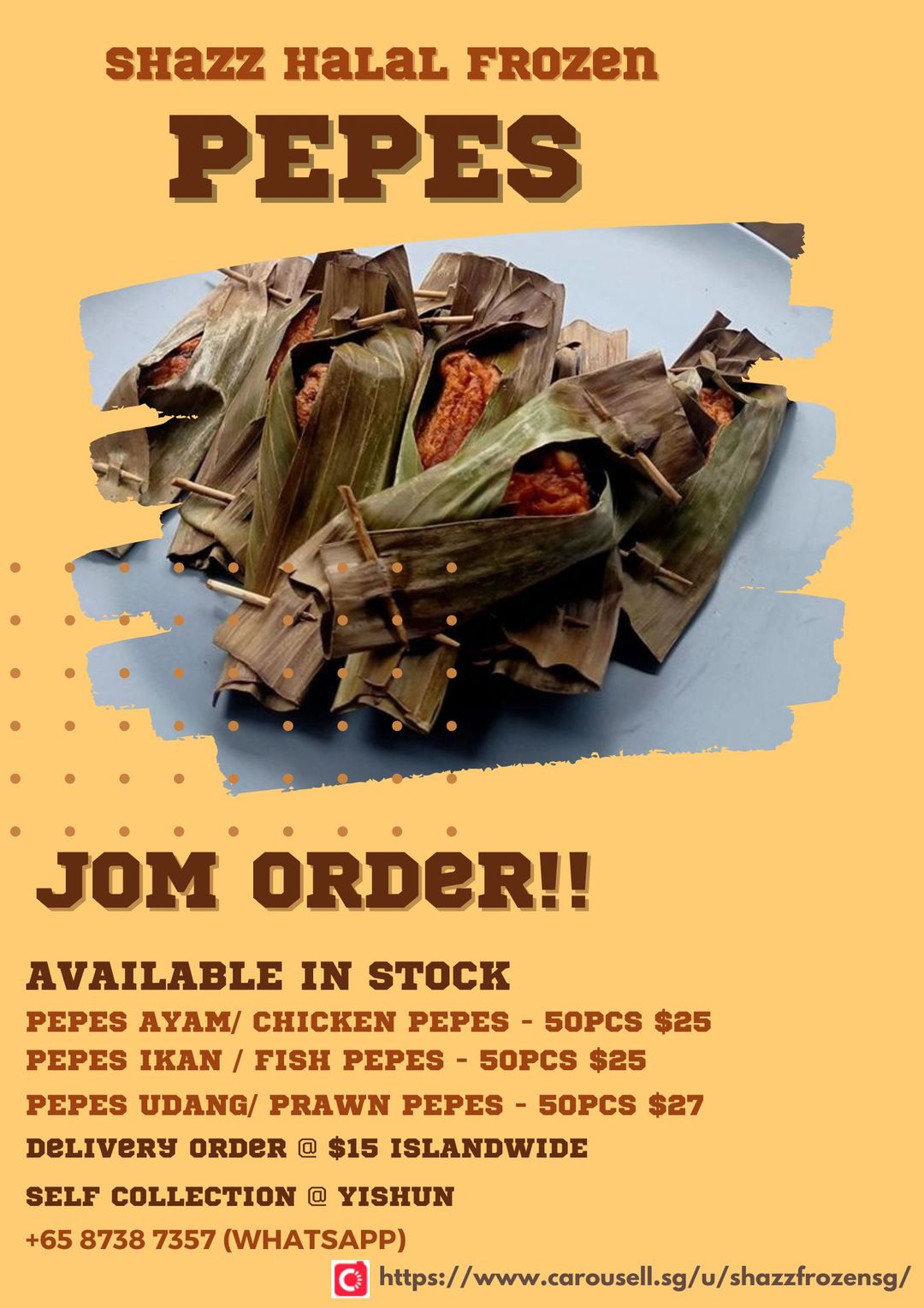 Chicken Pepes / Pepes Ayam (50pcs)