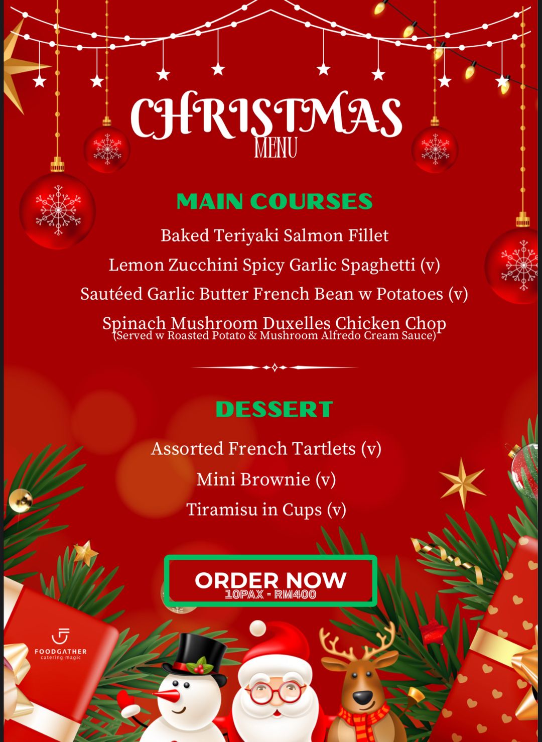 Christmas Set1 For 10 Pax