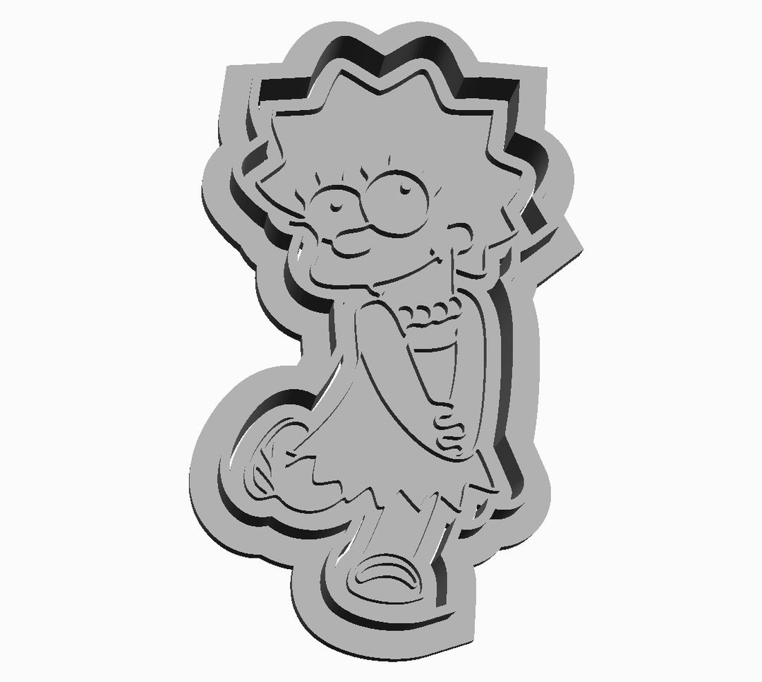 Lisa Simpson outline Cookie Cutter           