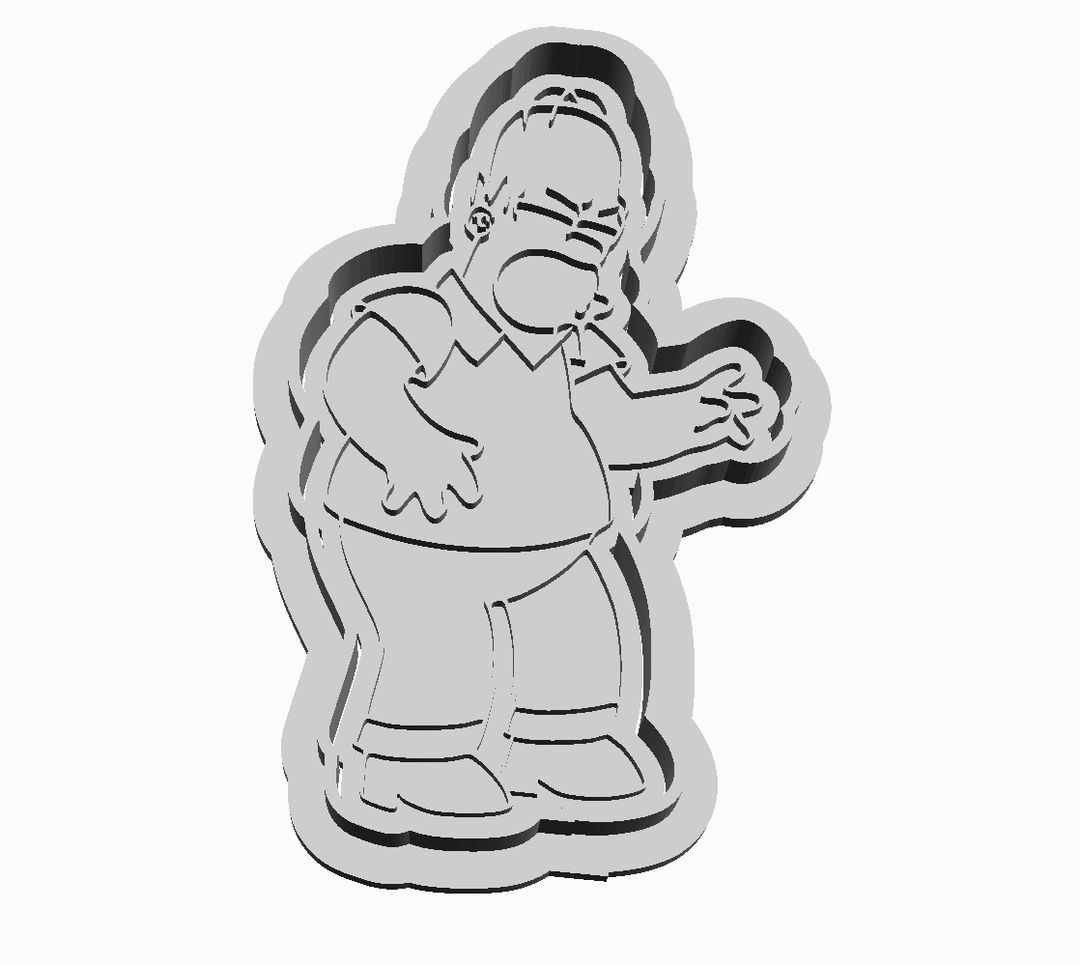 Homer Simpson outline Cookie Cutter           
