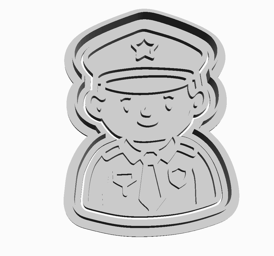 Police man Cookie Cutter         