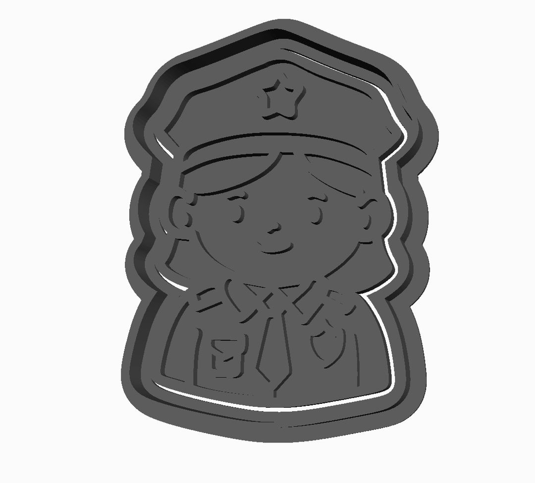 Police Lady Cookie Cutter           
