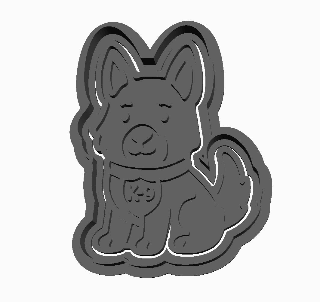 Police Dog Cookie Cutter            