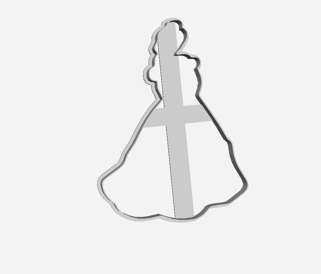Princess 2 outline Cookie Cutter             