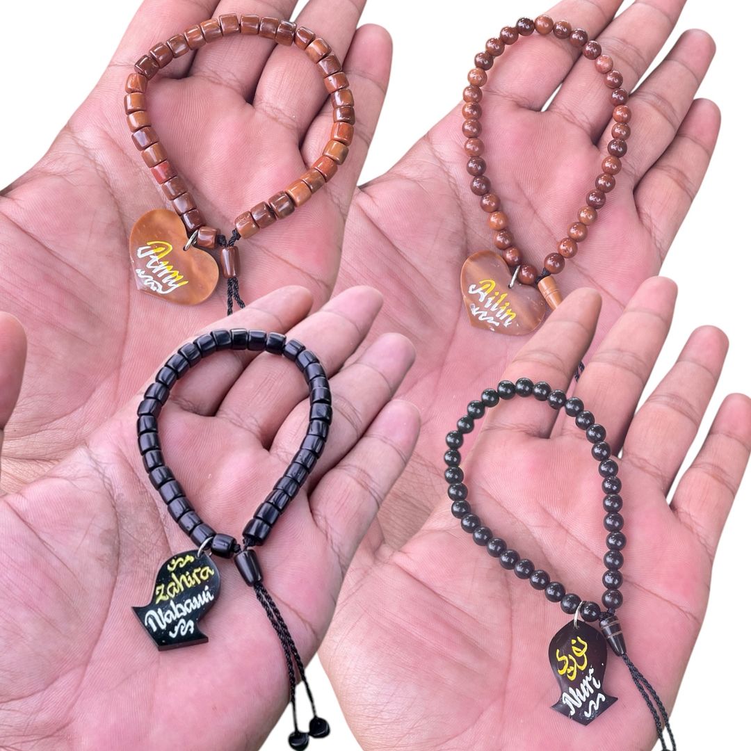 Gelang ukir terompah love bulat marjan