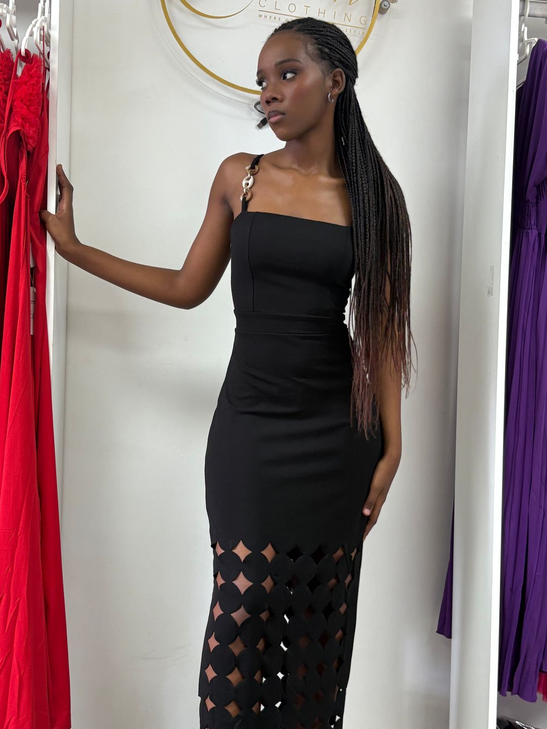 Cut -out couture gown