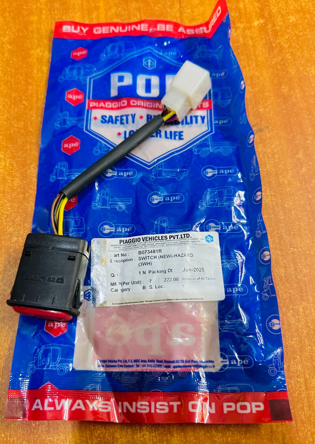 SWITCH (NEW)-HAZARD (3WH) B073481r