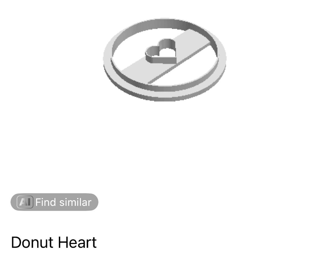 Donut Heart Cookie Cutter                   