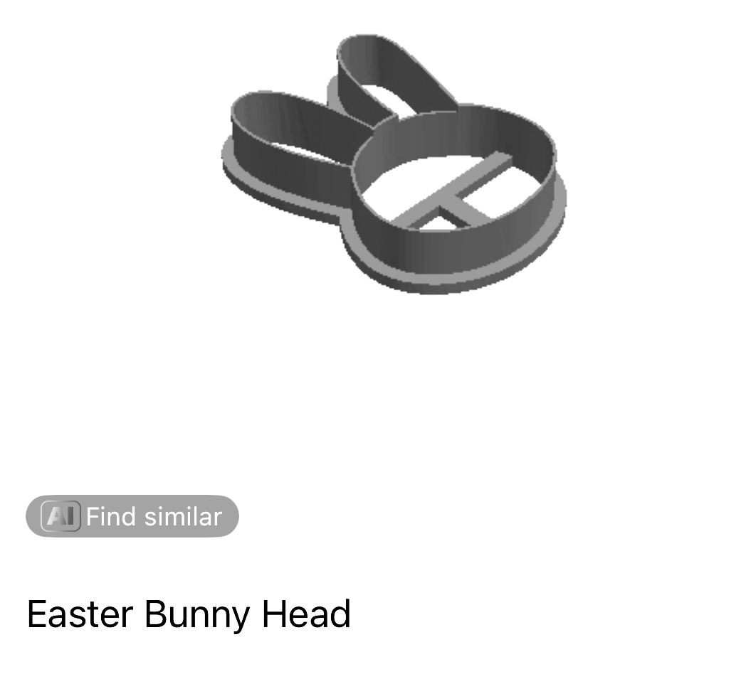 Easter Bunny Head Cookie Cutter         