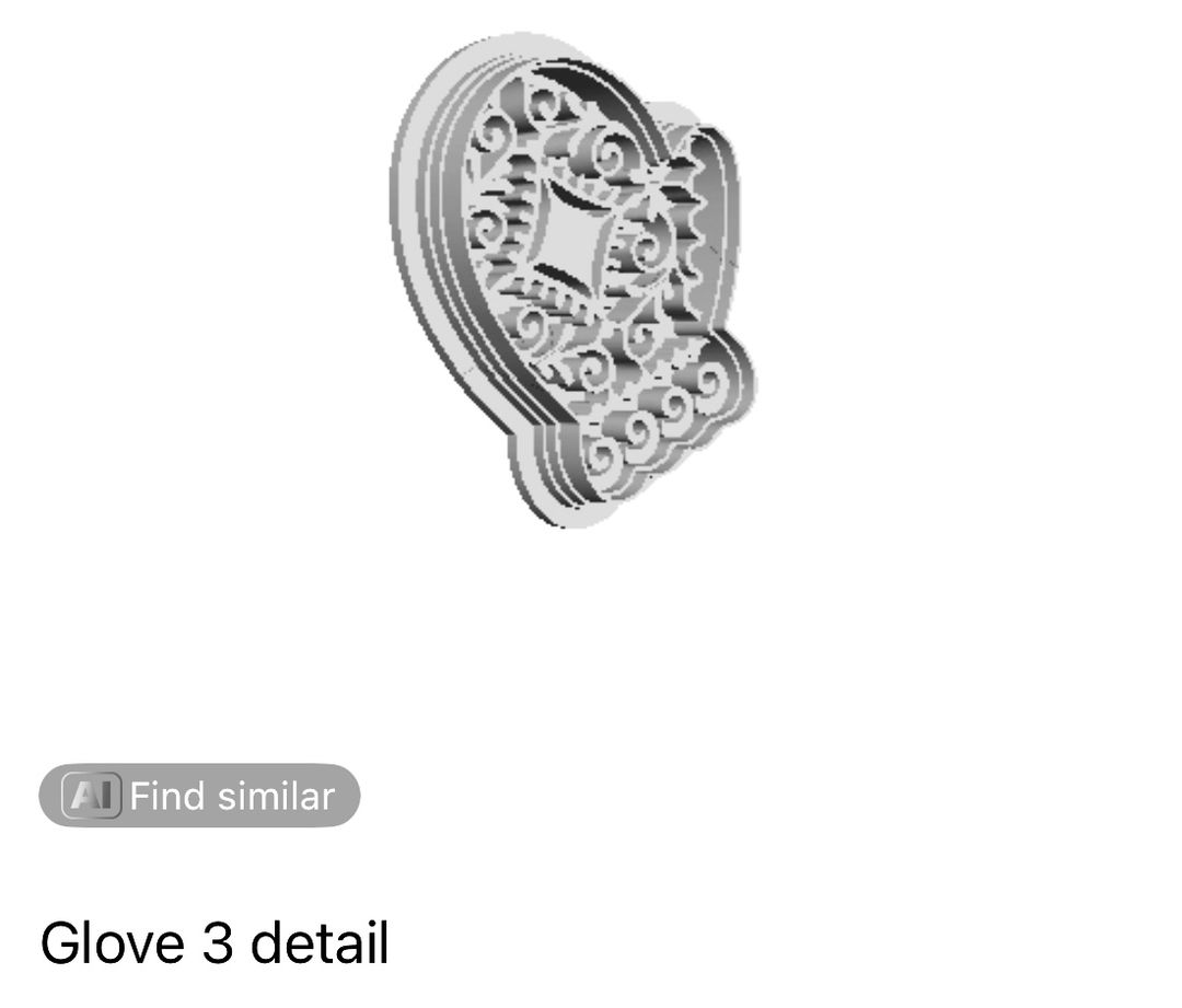 Glove 3 detail Cookie Cutter            