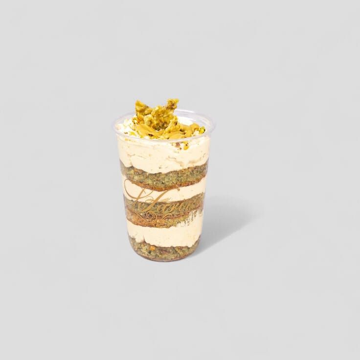 Pistachio cake In Cup For 2 Person