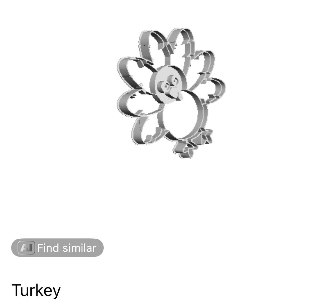 Turkey outline Cookie Cutter