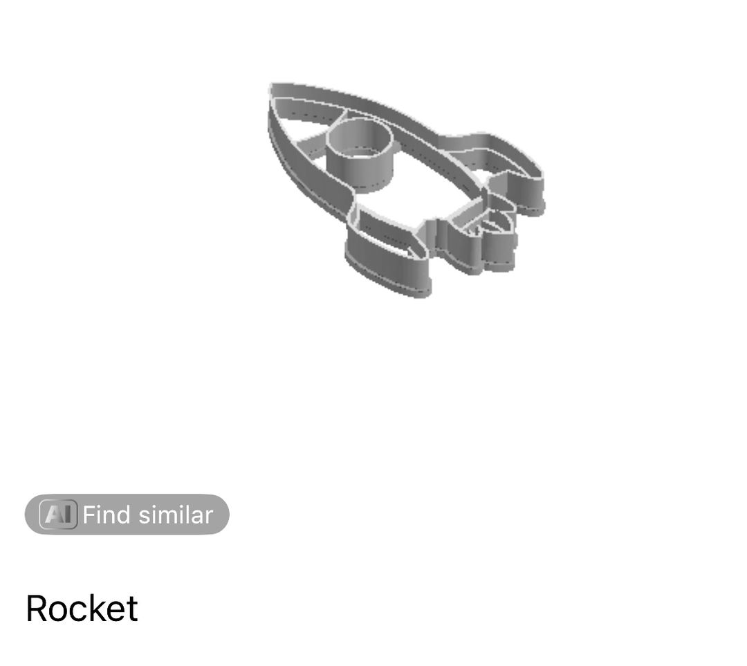 Rocket outline Cookie Cutter 