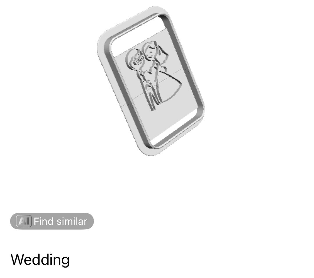 Wedding detail Cookie Cutter  