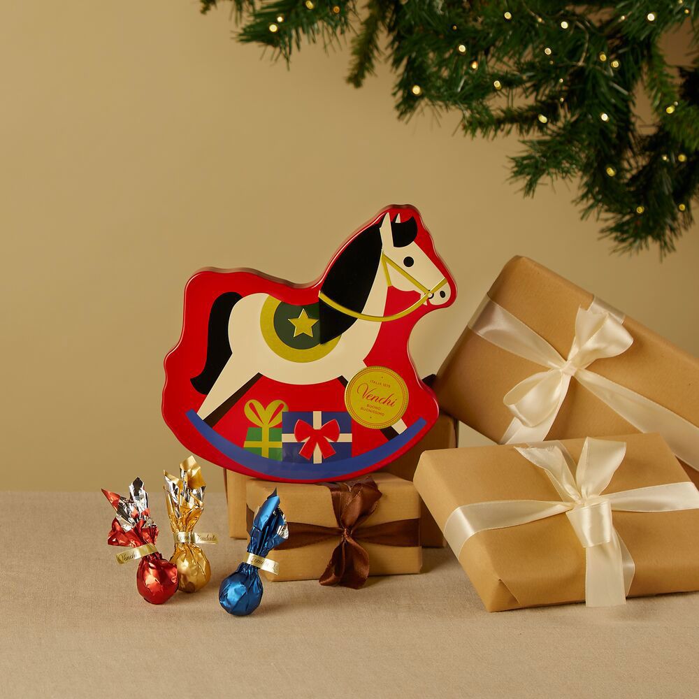 2025 XMAS TIN RICKING HORSE ALICE ASSORTED CHOCOLATES
