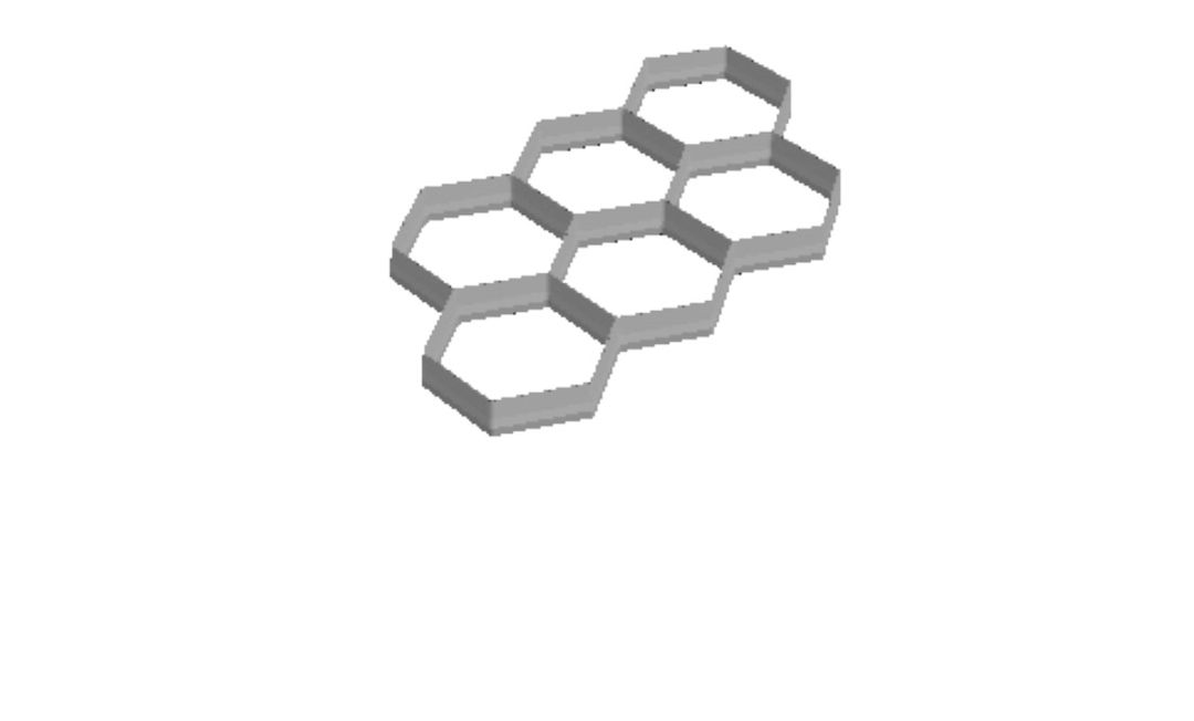 6 Hexagons outline Cookie Cutter        
