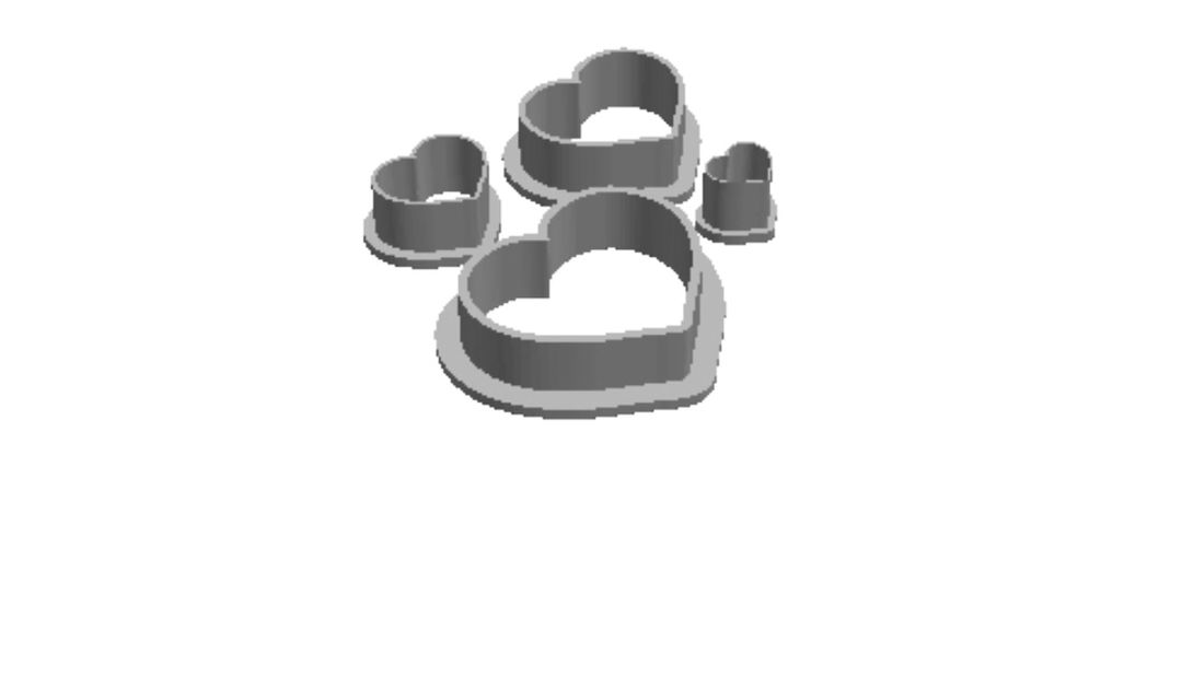 Hearts outline CookieCutter    