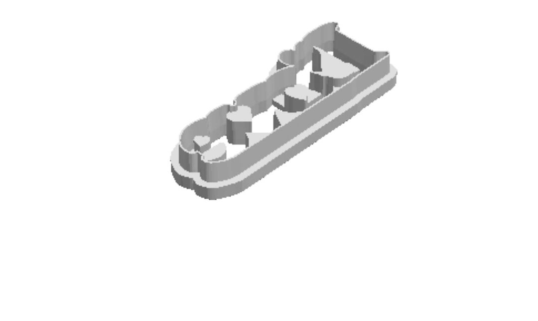 Love 2 outline CookieCutter        