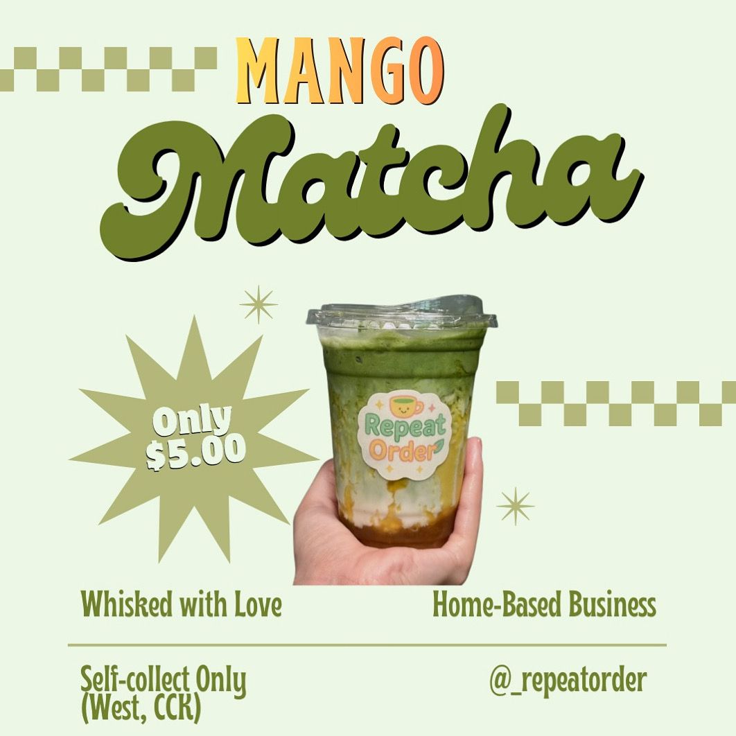 Mango Matcha latte (Cold)