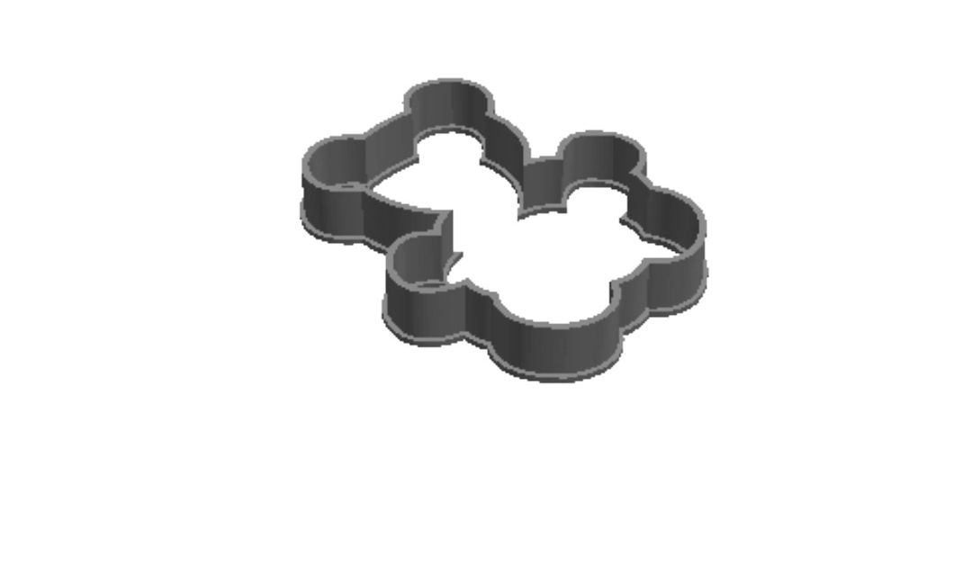Teddy Bear 4 outline Cookie Cutter      