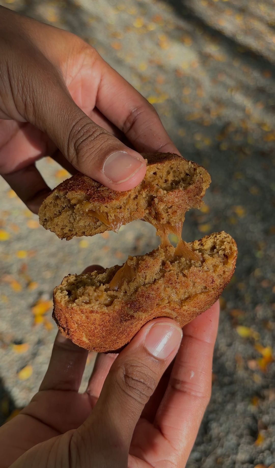Churro cookie rellena de dulce de leche 